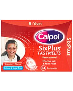 Calpol Six Plus Fast Melts Strawberry Flavour - 24 Tablets