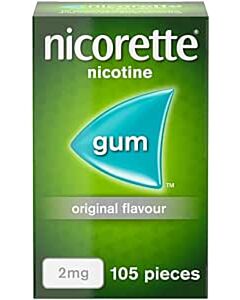 Nicorette 2mg Gum (Original Flavour) -105 pieces (expiry 02/2024)
