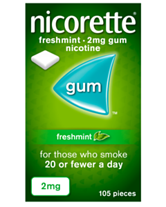 Nicorette Freshmint 2mg Gum - 105 Pieces 