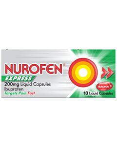 Nurofen Express 200mg Liquid Capsules - 16 Liquid Capsules Pack