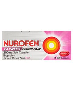 Nurofen Express Period Pain 200mg Soft Capsules - 16 Soft Capsules
